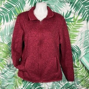 Swiss Tech women’s fleece jacket - size Large (12/14) - color cranberry